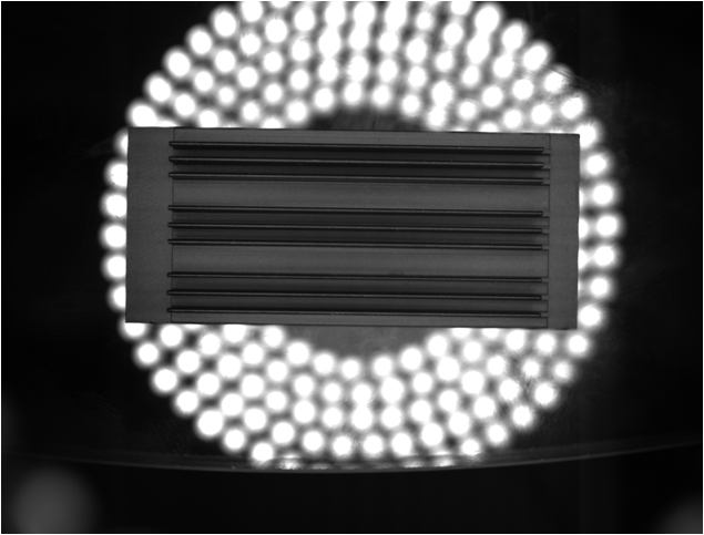 散热片视觉检测方案 底部检测效果